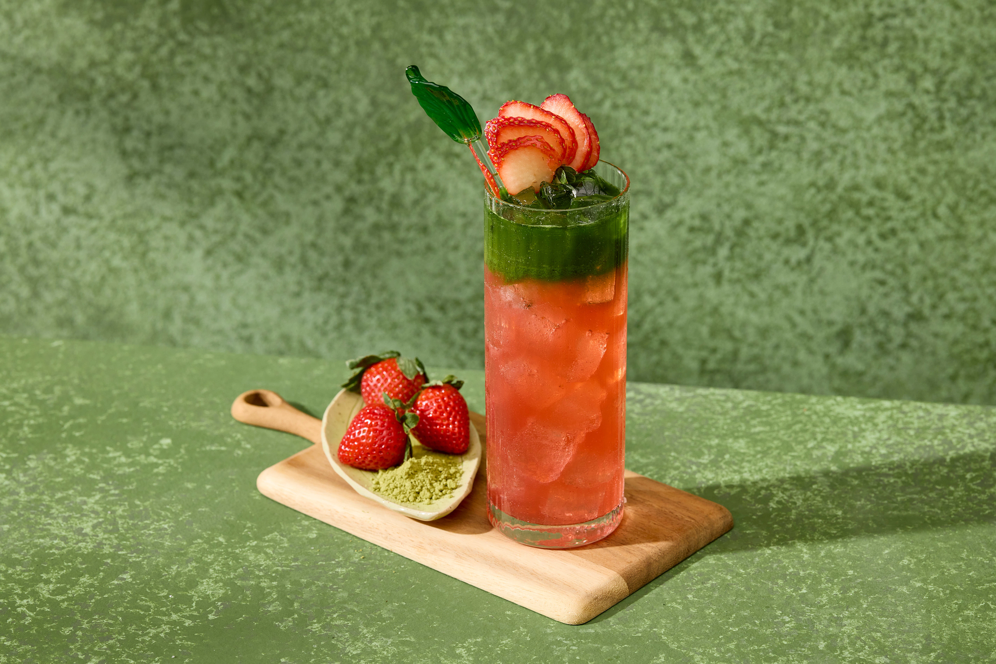 Strawberry Matcha Shaken Lemonade