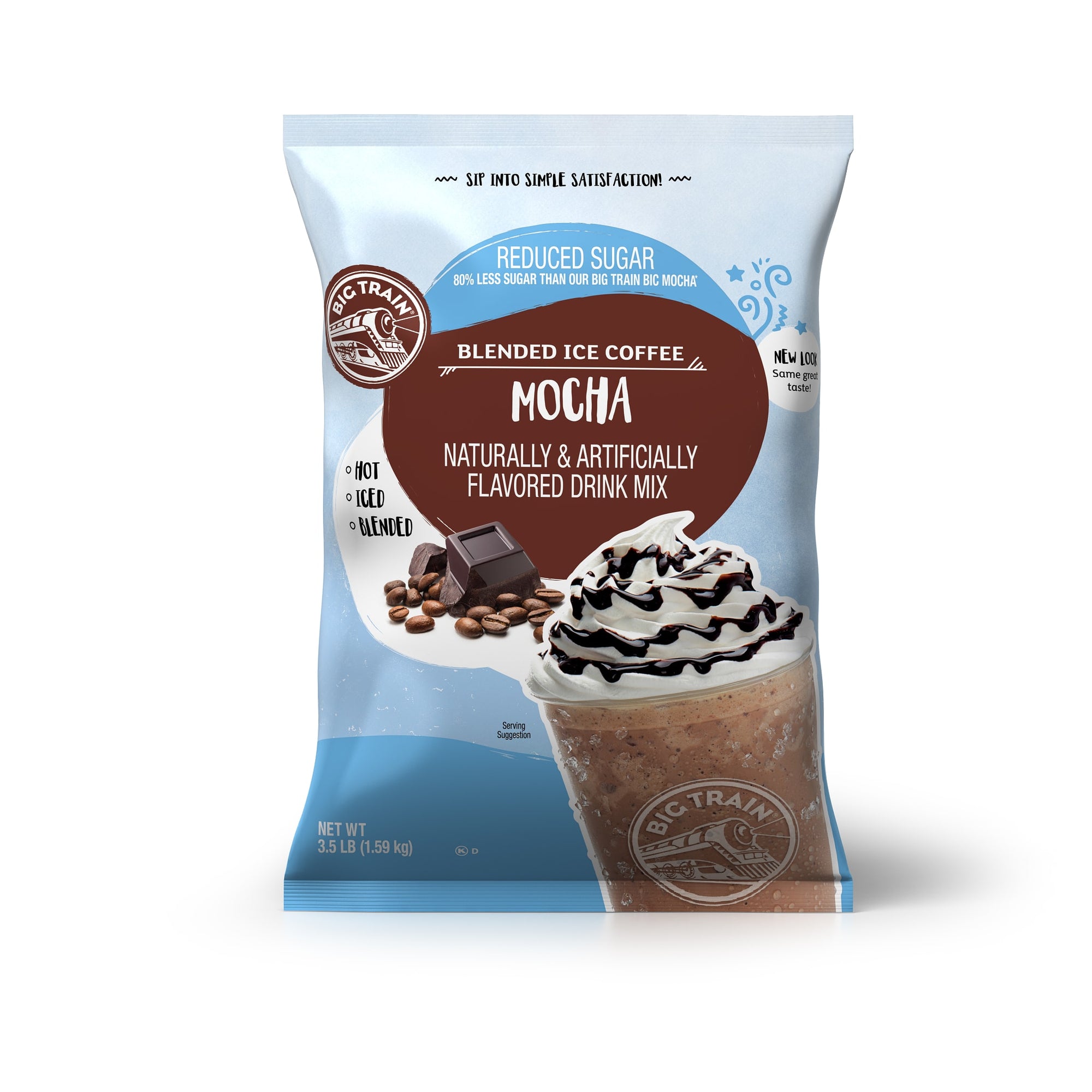 Reduced Sugar Mocha Blended Ice Coffee Beverage Mix