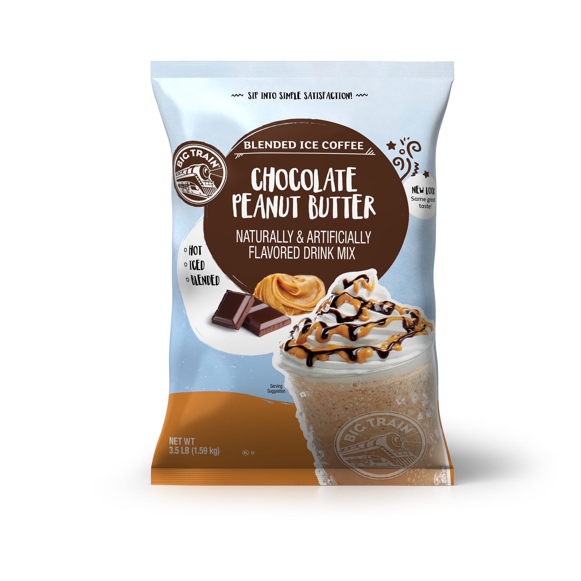 Chocolate Peanut Butter Blended Ice Coffee Beverage Mix