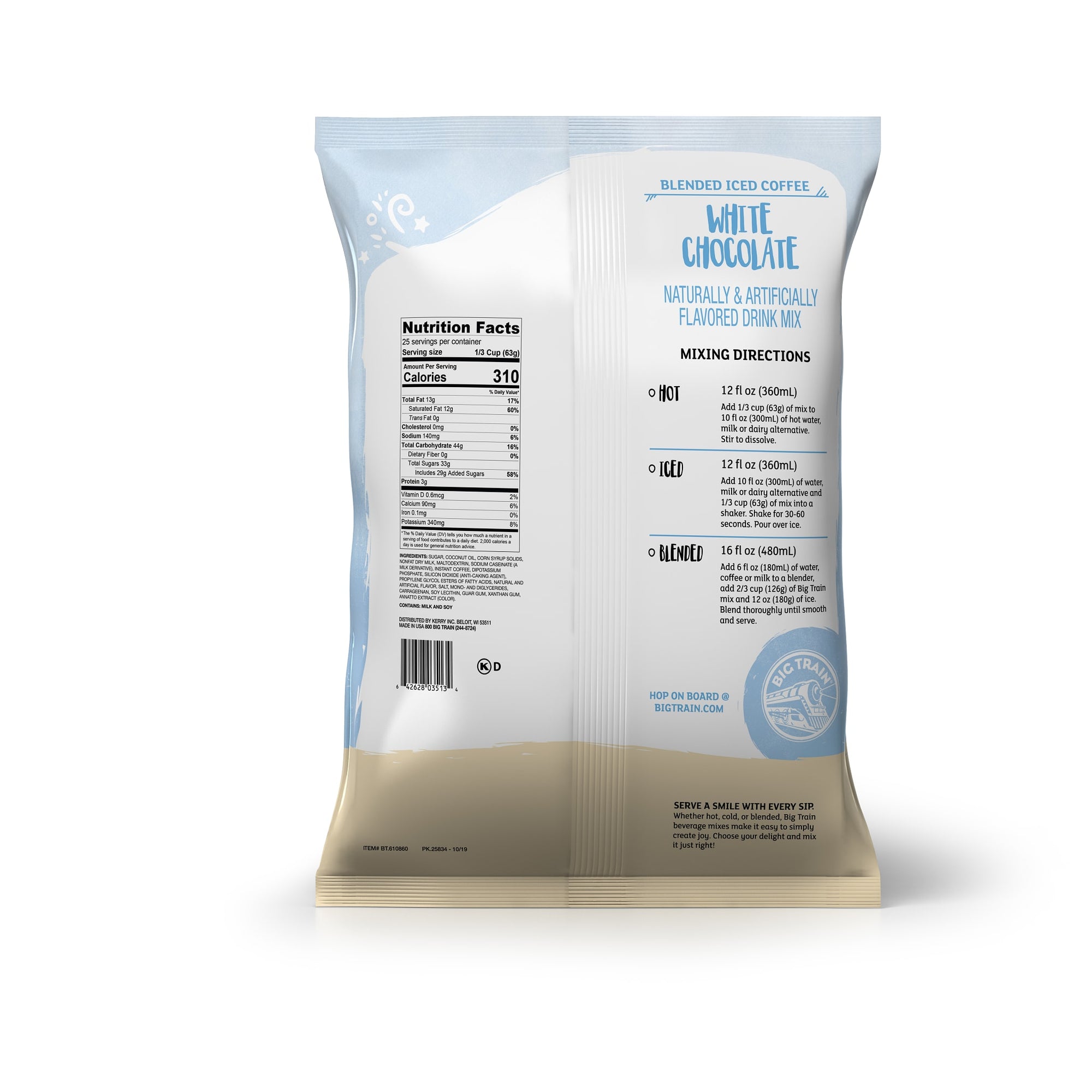White Chocolate Latte Blended Ice Coffee Beverage Mix