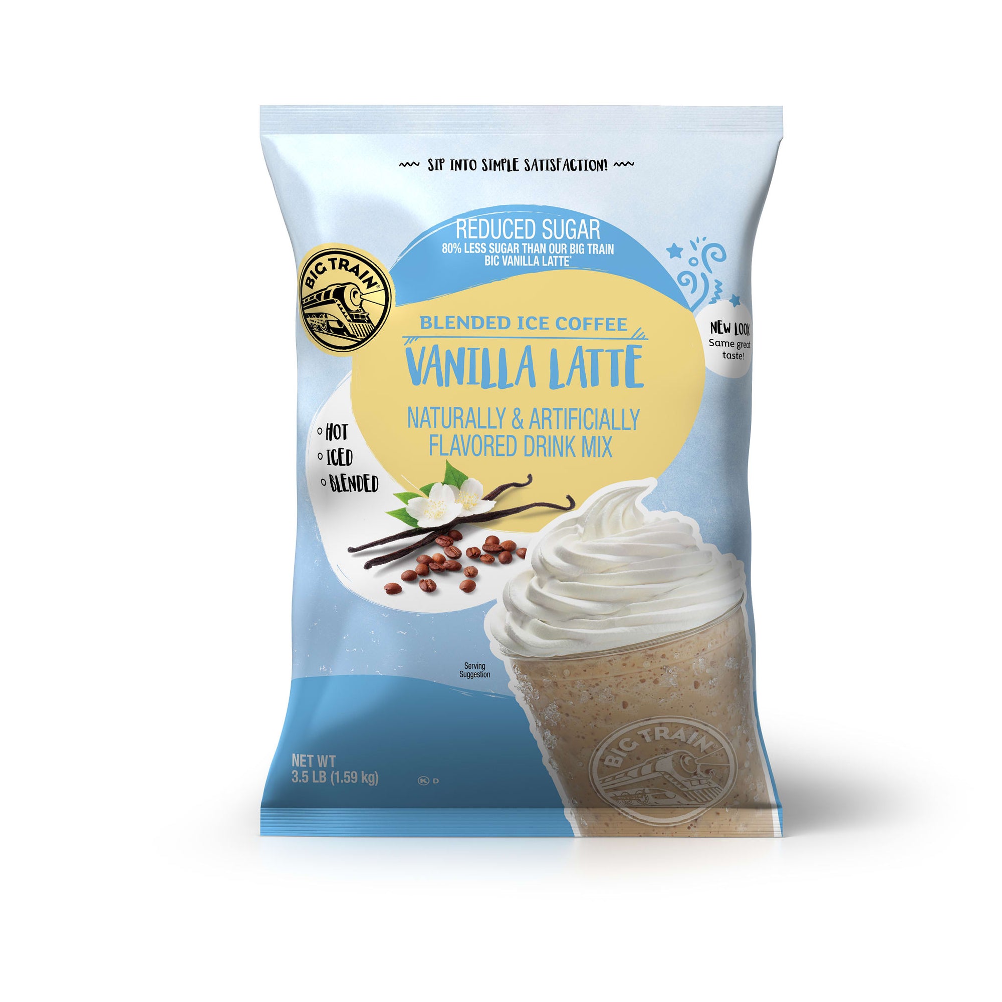 Reduced Sugar Vanilla Latte Blended Ice Coffee Beverage Mix