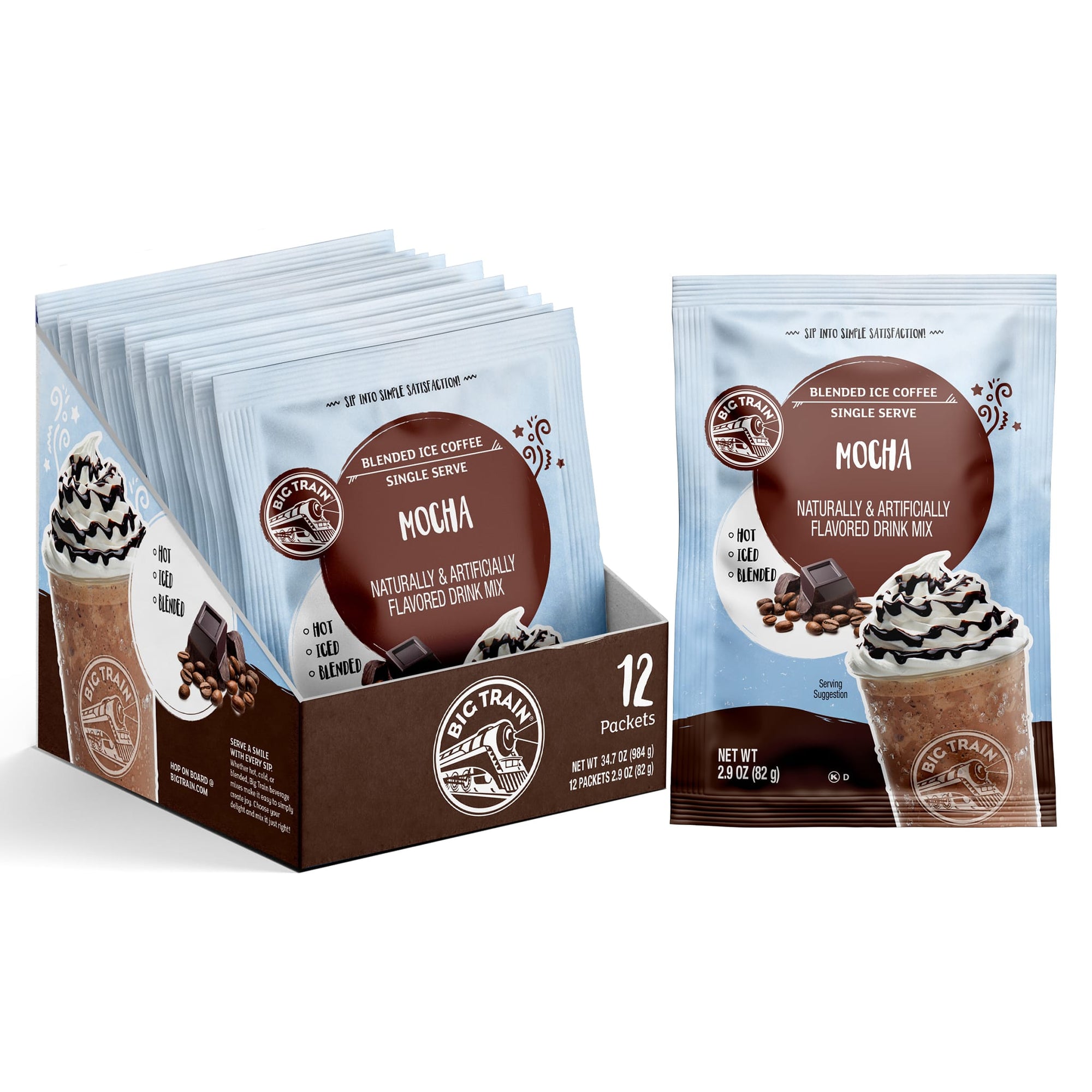 Mocha Blended Iced Coffee Beverage Mix Sachet