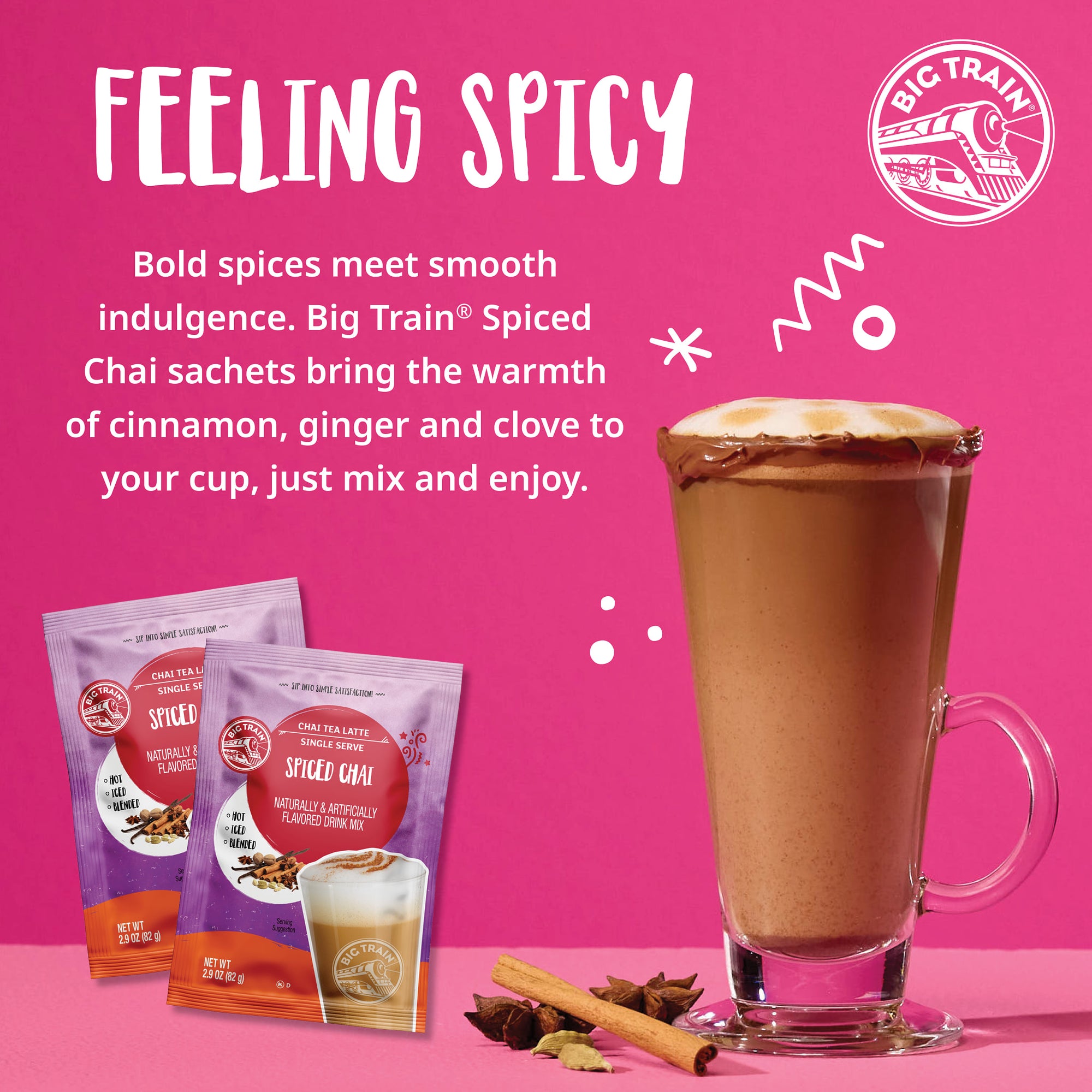 Spiced Chai Tea Latte Beverage Mix Sachet