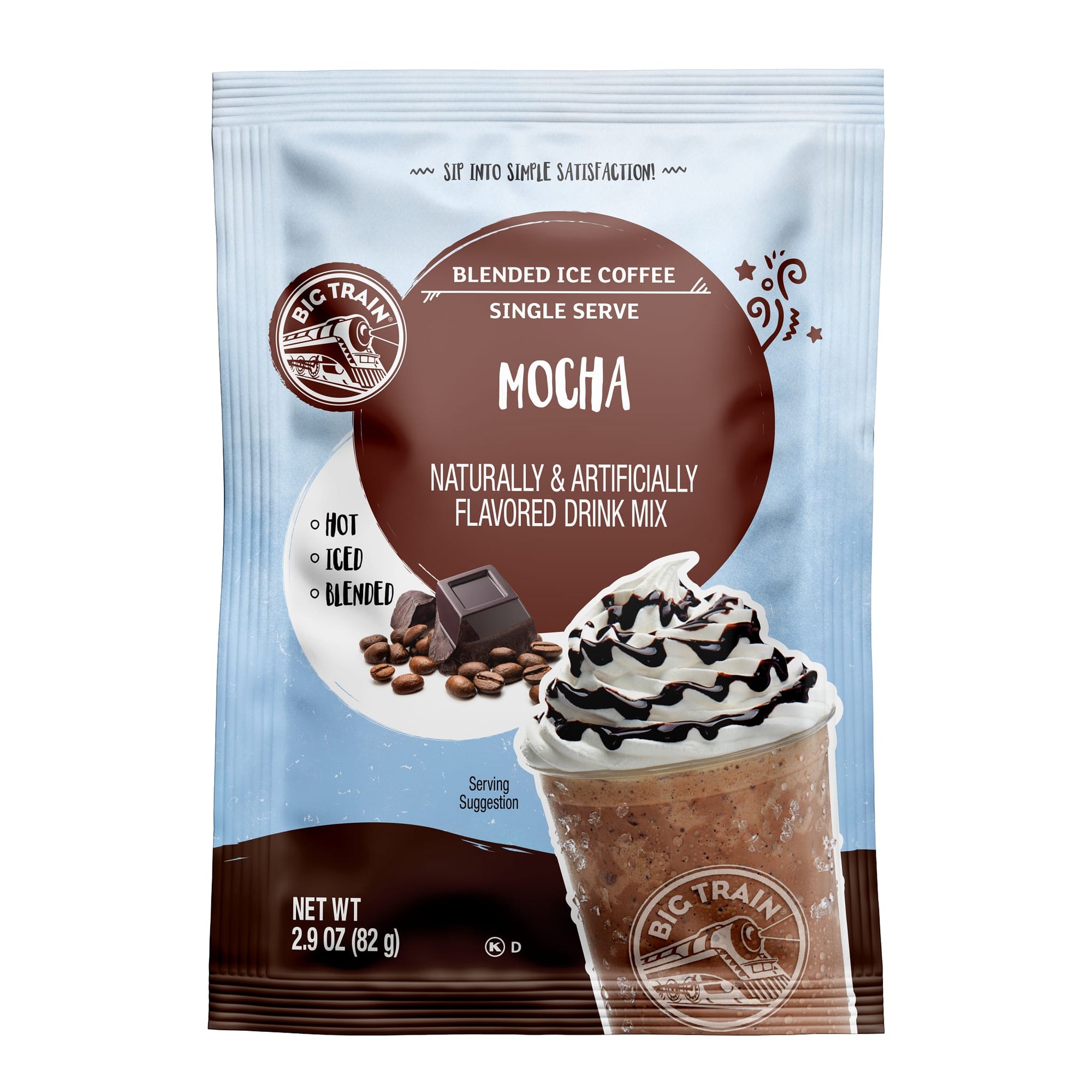 Mocha Blended Iced Coffee Beverage Mix Sachet