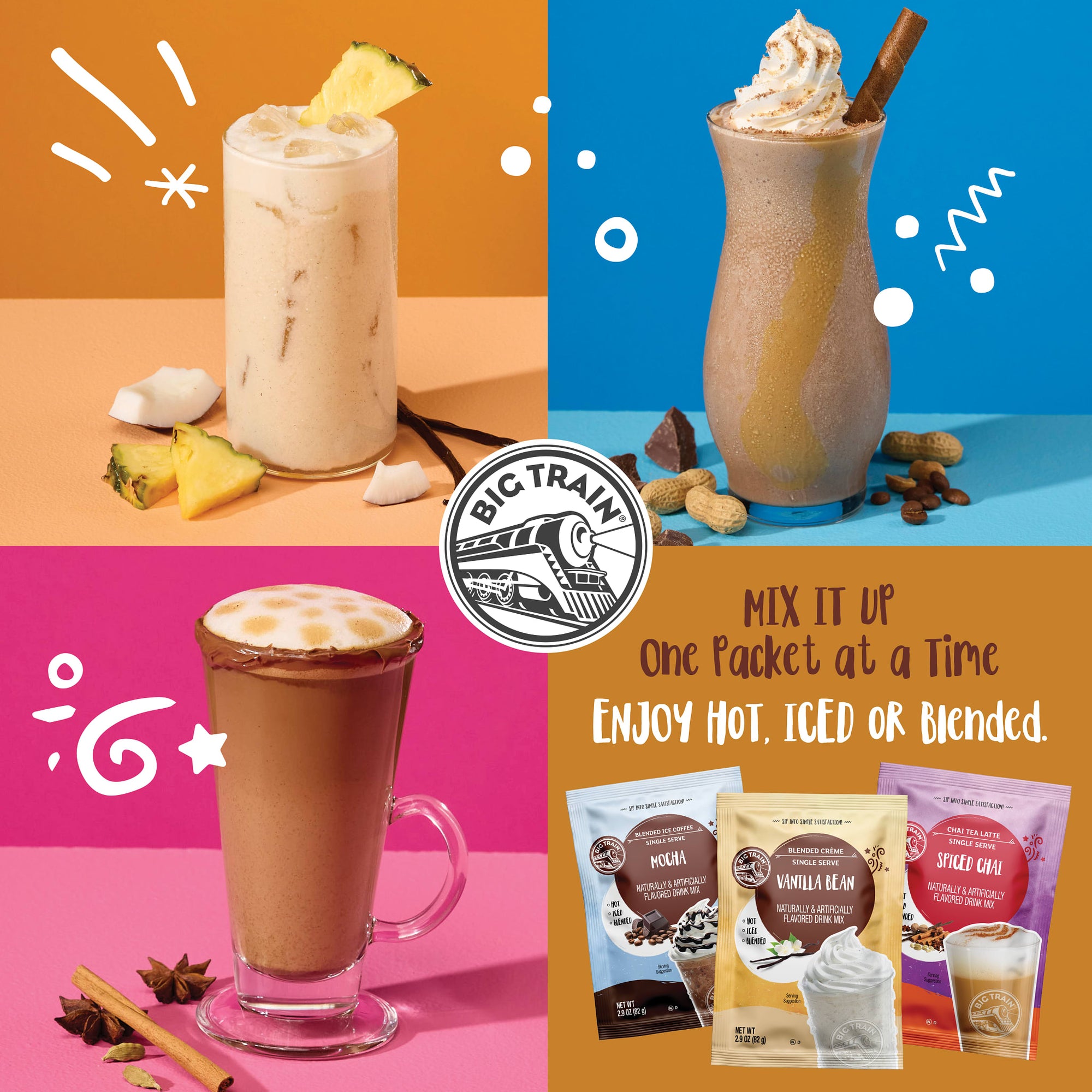 Spiced Chai Tea Latte Beverage Mix Sachet