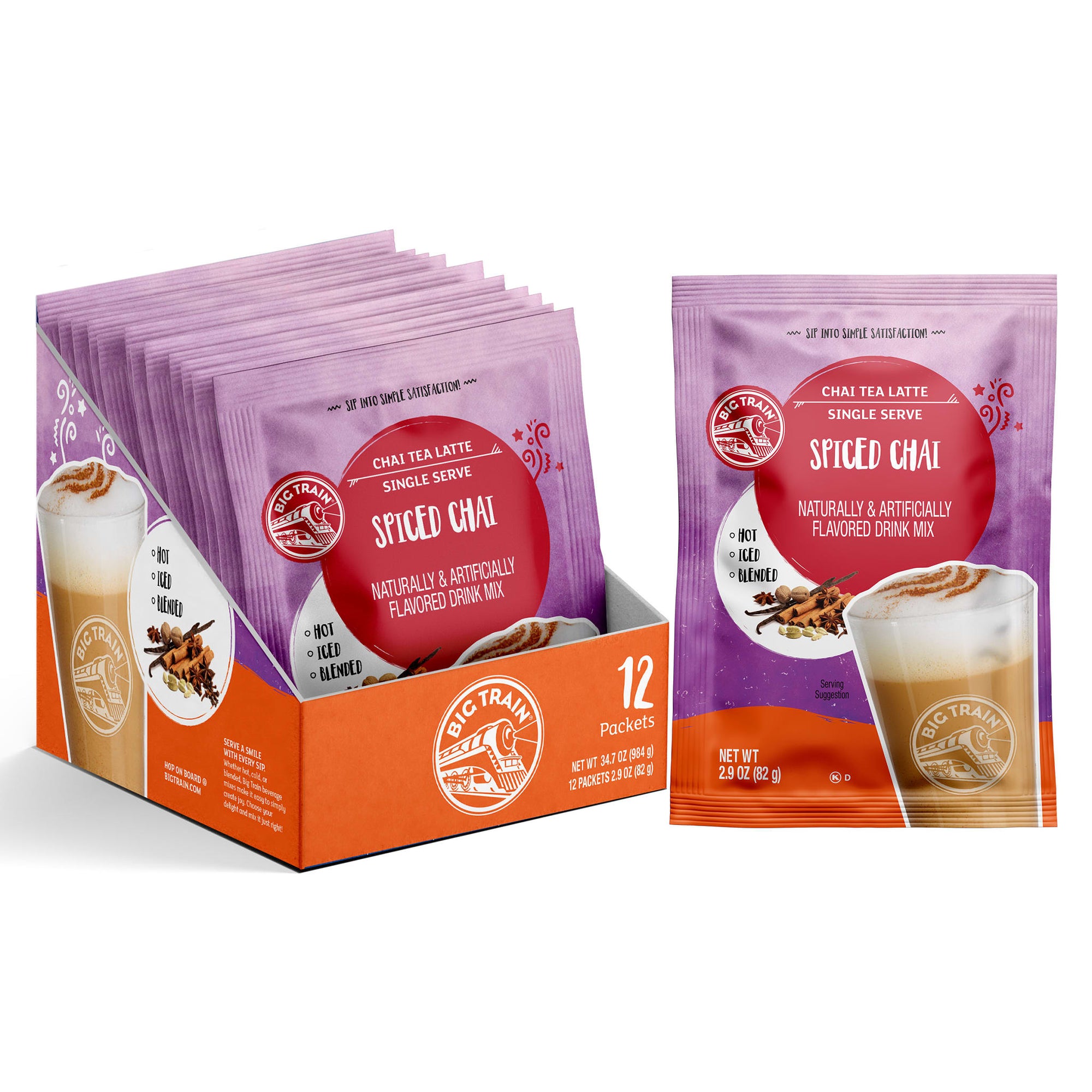 Spiced Chai Tea Latte Beverage Mix Sachet