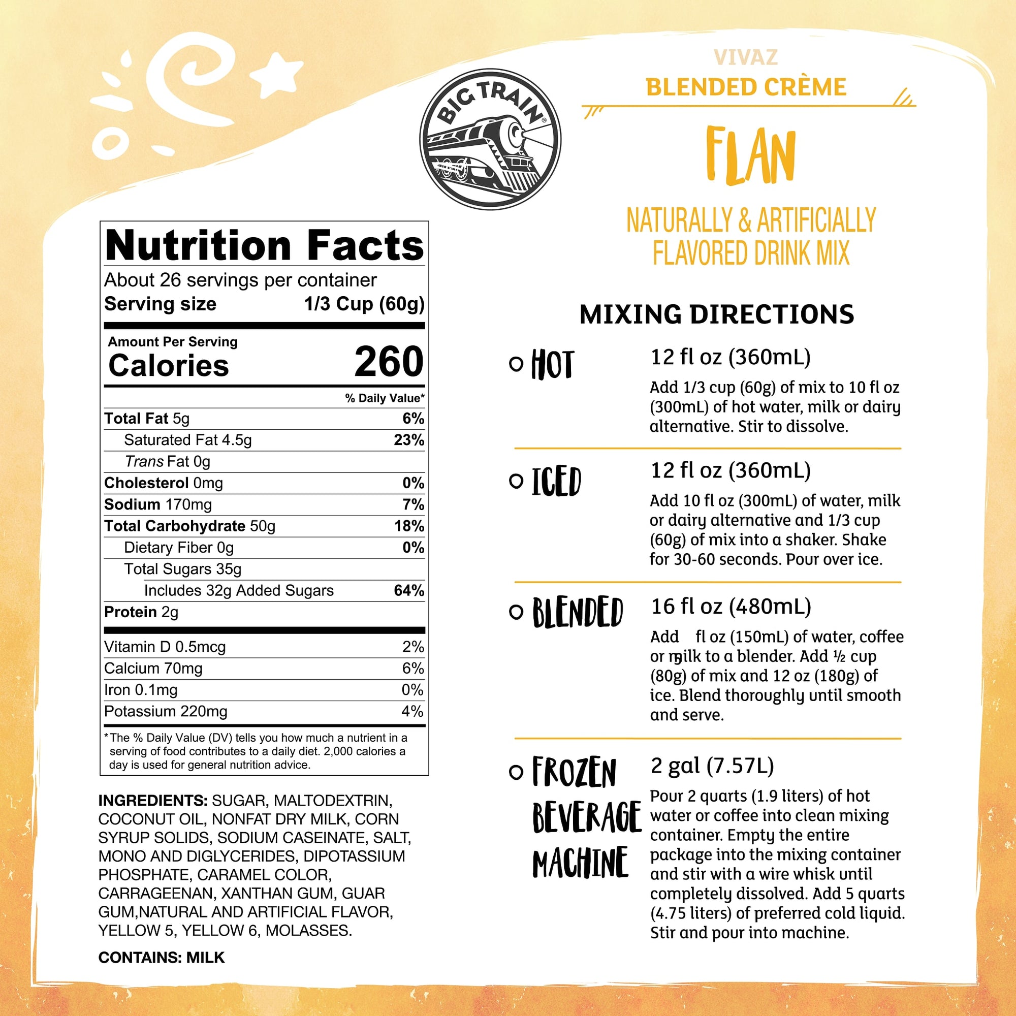 Vivaz Flan Blended Creme Beverage Mix