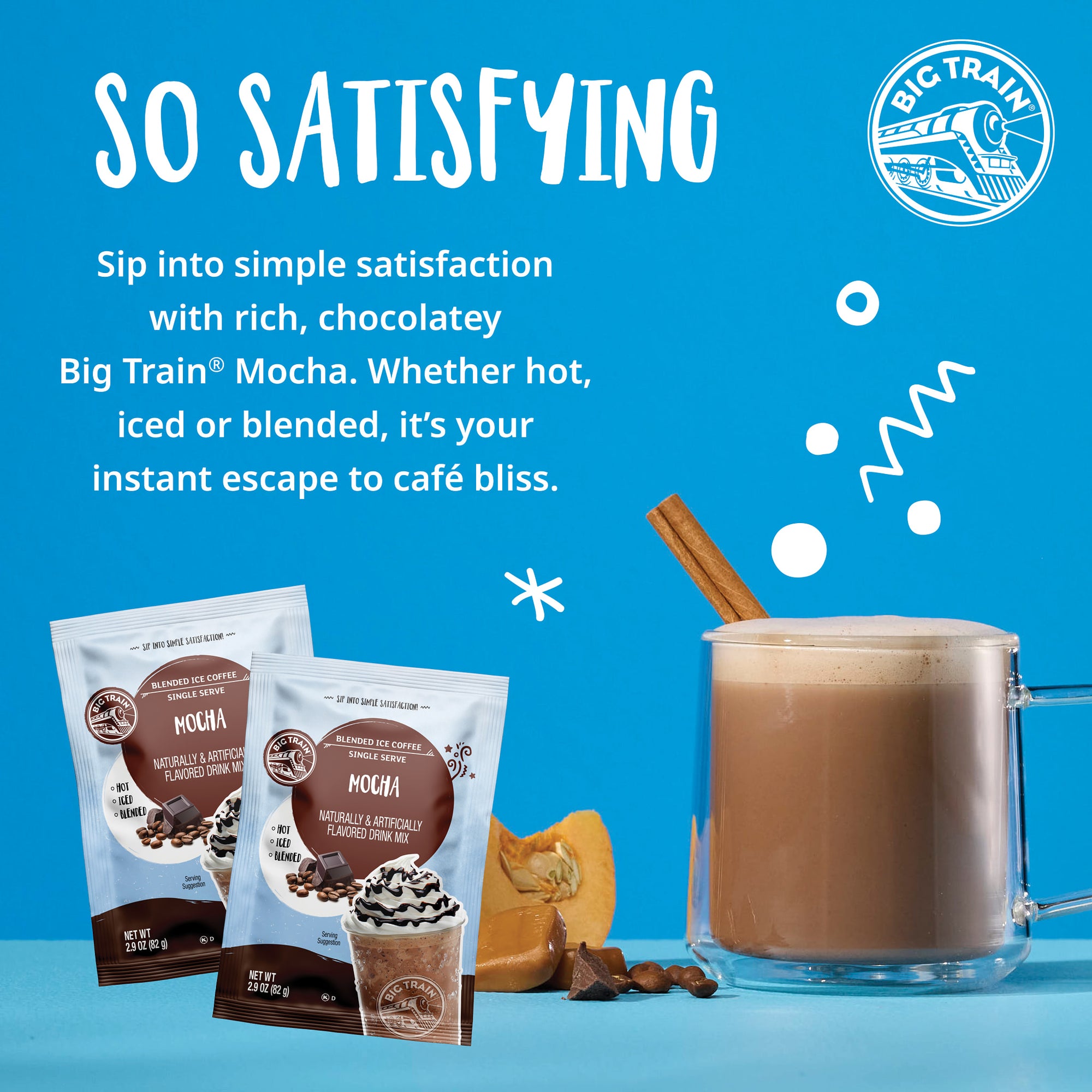 Mocha Blended Iced Coffee Beverage Mix Sachet