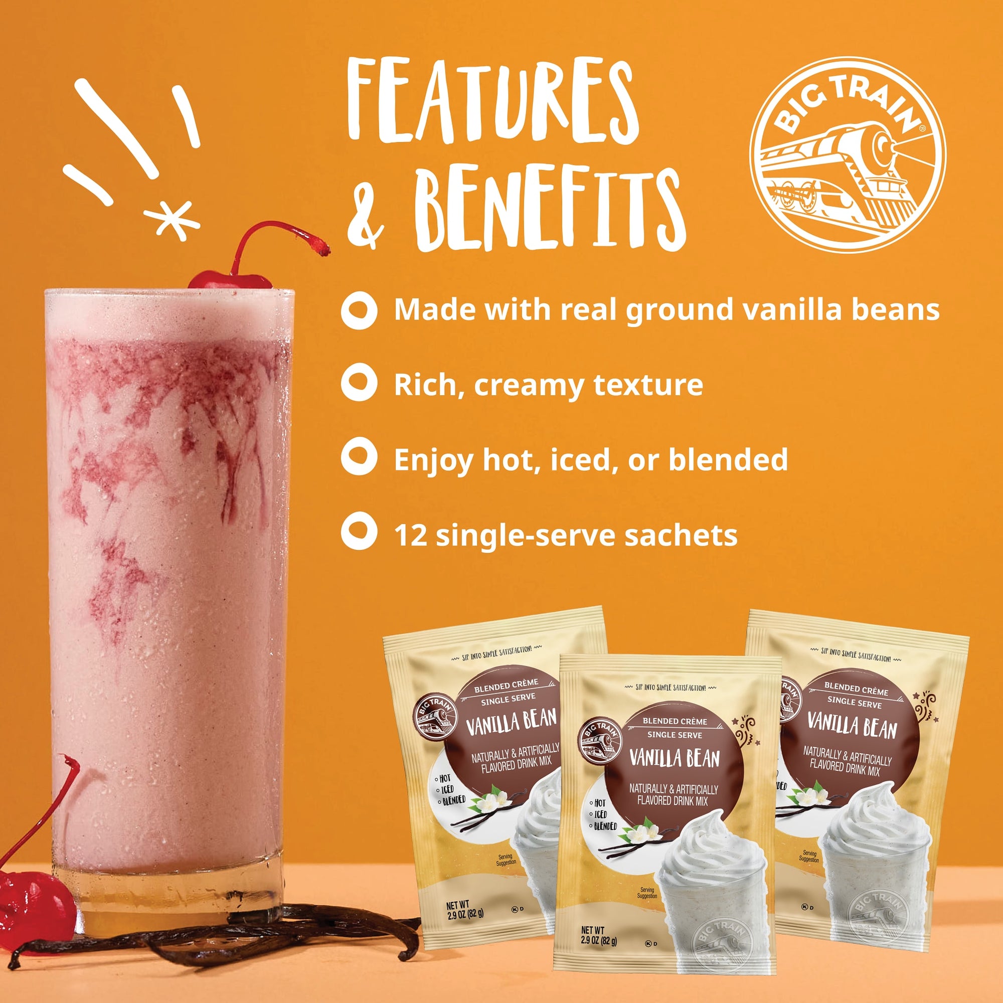 Vanilla Bean Blended Creme Beverage Mix Sachets